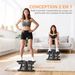 Mini Stepper Fitness Disque De Torsion De La Taille 2 En 1 Écran LCD, Hauteur Réglable, 100 Kg, 42 X 34 X 22 Cm, Noir_desvips.com