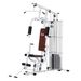 Kraftstation Fitnessstation Fitnessgerät Multifunktion Krafttraining Multistation Trainingsstation Mit Latzug Butterflystange 45kg Gewichten Seil, Fitnessgeräte Für Zuhause Weiß_desvips.com
