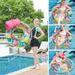 Glitter Flamingo Pool Float For Adults - Oversized Inflatable Lounger With Backrest & Cup Holder (Thickened PVC Supports 300lbs)_desvips.com