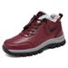 Northeast Large For Women Winter Fleece-Lined Warm Mom Men Leather Surface Waterproof Non-Slip Walking Shoes Middle-Aged_desvips.com
