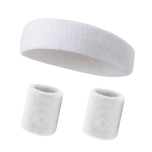 3PCs/set Mens Sports Sweatband Stretch Elastic Outdoor Sport Sweat Headband Wristband Women Gym Running Tennis Headwrap_desvips.com