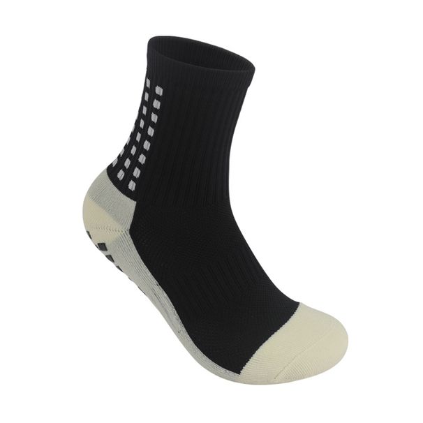 Professional Adhesive Coated Mid Calf Soccer Socks Adult Anti Slip Wear Resistant Thickened Terry Cloth Comfortable Shock Absorbing Running Socks_desvips.com