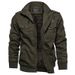 2024 Men's Jacket Autumn Winter Fleece Tactical Jackets Men Casual Multiple Pockets Windproof Outdoor Workwear Coat_desvips.com
