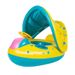 Kids Airplane Inflatable Swim Ring Thickened PVC Pool Float With Anti-Tip Design & Steering Wheel (Includes Repair Kit & Hand Pump)_desvips.com