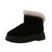 2025 Autumn New Fashion Flip Muffin Thick-soled Snow Boots Women's Korean Version Warm Round Head Sleeve Women's Cotton Shoes_desvips.com