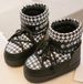 024 Houndstooth Short Thick-Soled Export To Russia Winter Ski Snow Waterproof Northeast Moon Boots_desvips.com