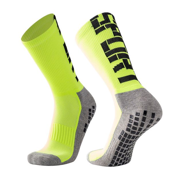 Men's Anti-Slip Glued Soccer Socks Mid Calf Terry Cloth Sole Thickened Professional Sports Training Socks Practical Male God Socks_desvips.com