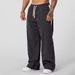 2025 Autumn New Track Men's Loose Casual Wide Leg Trendy Splicing Breathable American Sports Pants_desvips.com