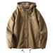 Men's Winter Fleece-Lined Hooded Jacket - Soft Cotton Outerwear With Thick Warm Padding, Lightweight & Comfortable For Outdoor Travel_desvips.com
