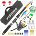 Cross-Border Sea Lure Full Combination Hard Soft Bait Reel Retractable Fishing Rod Beginner Set Complete_desvips.com
