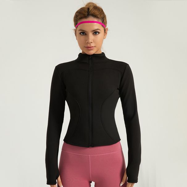 Autumn And Winter Yoga Clothes, Piled And Thickened Warm Fitness Clothes, Casual And Thin Running Yoga Jacket_desvips.com