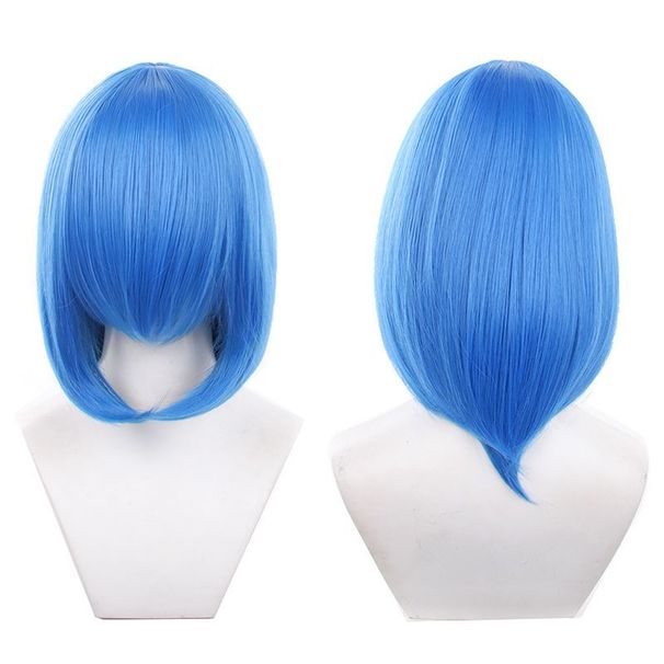 Qianbaineng 40cm 260g Universal Inward-curling Cosplay Wig, Multi-color Wig With Scalp Design, 49-72 Colors_desvips.com
