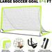 6x4ft Portable Soccer Goal For Teens - Easy Setup Detachable Football Goal With Carry Bag_desvips.com