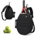 New Tennis Bag - Holds 2 Rackets, Stitched Crossbody/Backpack, Water-Resistant With Secure Pocket_desvips.com