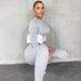 Women's Clothing Sports Long Sleeve Two Piece Set Casual Pant Suits Set_desvips.com