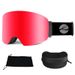 LOCLE Ski Professional Grade Anti-Fog Snap-On Prescription Goggles For Snowboarding And Skiing Outdoor Mountaineering_desvips.com