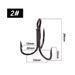 KESFISHING 12pcs Fishing Hook Carbon Steel Barbed Fishhooks Super Sharp Triple Hooks Tackle Accessories With Box_desvips.com