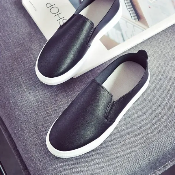 Women's PU Leather Flats Slip-On Loafers - Hot Comfortable Casual Walking Shoes For Spring & Autumn_desvips.com