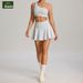 Cross-Border New Pleated Tennis Women Pocket Anti-Exposure Sportswear Set Quick-Drying Breathable Running Fitness Wear_desvips.com