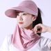 LazyZoom Women, Summer Face Covering, Veil For Riding Electric Bike, Outdoor Sun Hat, UV Protection Visor Hat_desvips.com