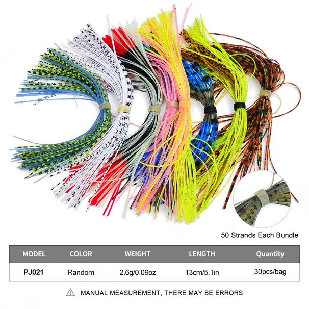 Bearded Man Multi-Color JIG Binding Material Colorful Lure Wire Frog Tail Water Grass Silicone Skirt_desvips.com