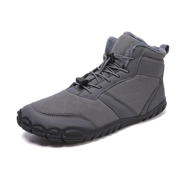 Unisex Waterproof Snow Boots With Fleece Lining - High Top Winter Shoes For Outdoor Activities, Slip-Resistant & Warm_desvips.com