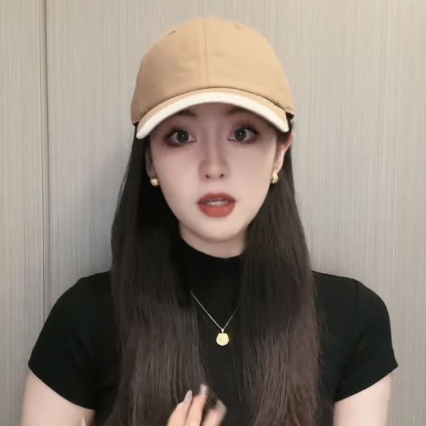 Head Big Face Duckbill For Women 2023 New Color-Block Wide Brim Soft Top Stylish Unisex Student Baseball Cap Trendy_desvips.com
