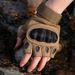 Fitness Tactical Gloves Non Slip Wear Resistant Outdoor Cycling Mountaineering Rock Climbing Breathable Half Finger For Military Enthusiasts_desvips.com