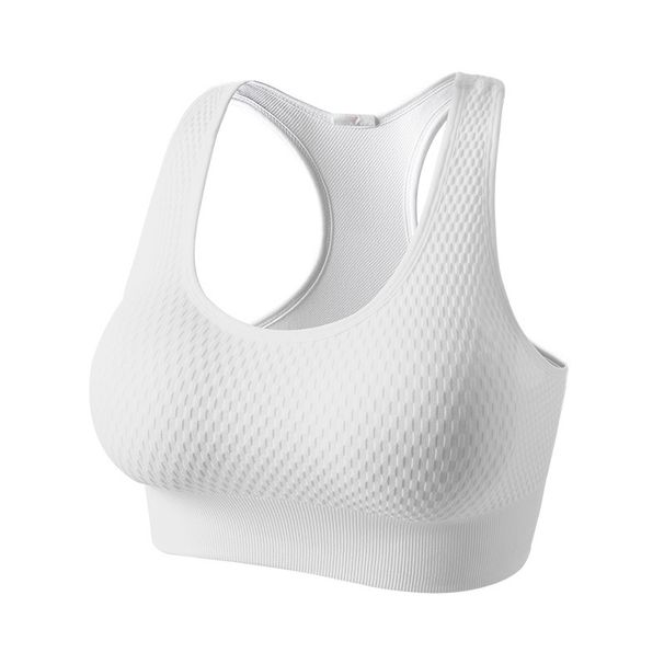 Plus Size Honeycomb Shockproof For Women, Racerback, Breathable, High Elasticity, Sexy Seamless Sports Bra_desvips.com