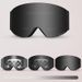 BOLLFO Smart Color-Changing Magnetic Flip Ski Goggles Double-Layer Anti-Fog Protective Glasses For Men And Women Winter Mountaineering Snow Goggles_desvips.com