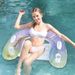 Leaf Print Inflatable Pool Float Adult Size Lounger With Breathable Mesh Design For Swimming Pool Beach Party & Relaxation_desvips.com