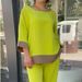 Women's Clothing loose large size casual round neck top shirt straight pants suit_desvips.com
