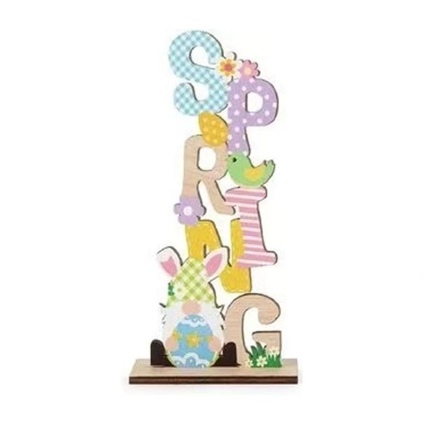 Cross-border Bestseller: Easter Nordic Handmade Home Decorations, Door Signs, Colorful Eggs, Letters, Rabbits, Wooden_desvips.com