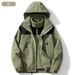 001 Outdoor Jacket 3-in-1 Men's Autumn Winter Thickened Coat Windproof Water-Repellent Two-Piece Set Mountaineering Suit_desvips.com