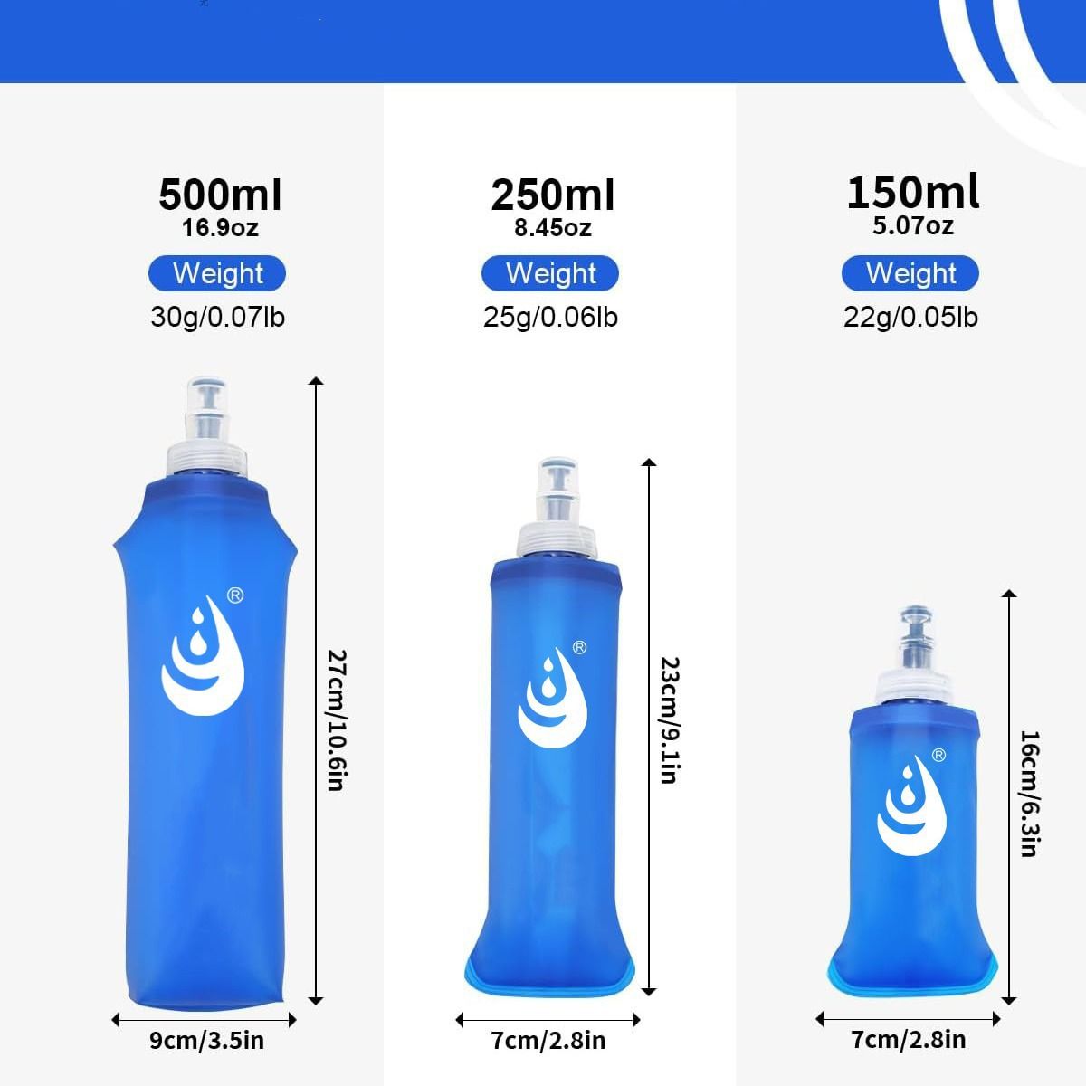 Hot Selling Outdoor Sports Soft For Trail Running, Hiking, Cycling, Handheld Foldable Convenient Water Bottle_desvips.com