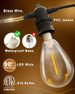 60-foot LED Outdoor String Lights With 16 Plus 1 Edison Shatterproof Waterproof Bulbs, 2700K Commercial Grade Patio Lights, Heavy Duty Outside Hanging_desvips.com