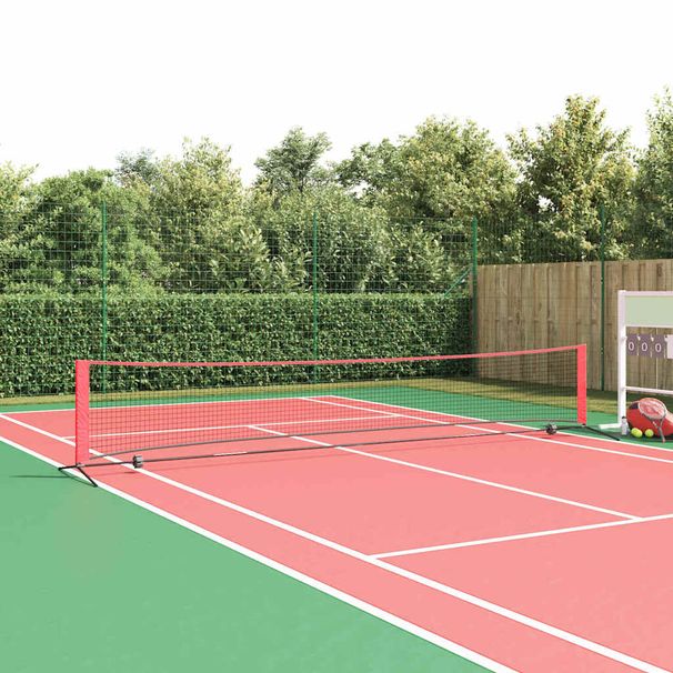 Black And Red Polyester Tennis Net - Modern Design - Indoor & Outdoor Use - Includes Carrying Bag - Various Sizes Available_desvips.com