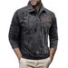 Men's Long Sleeved Polo Shirt Autumn And Winter New Jacquard Lapel Top_desvips.com