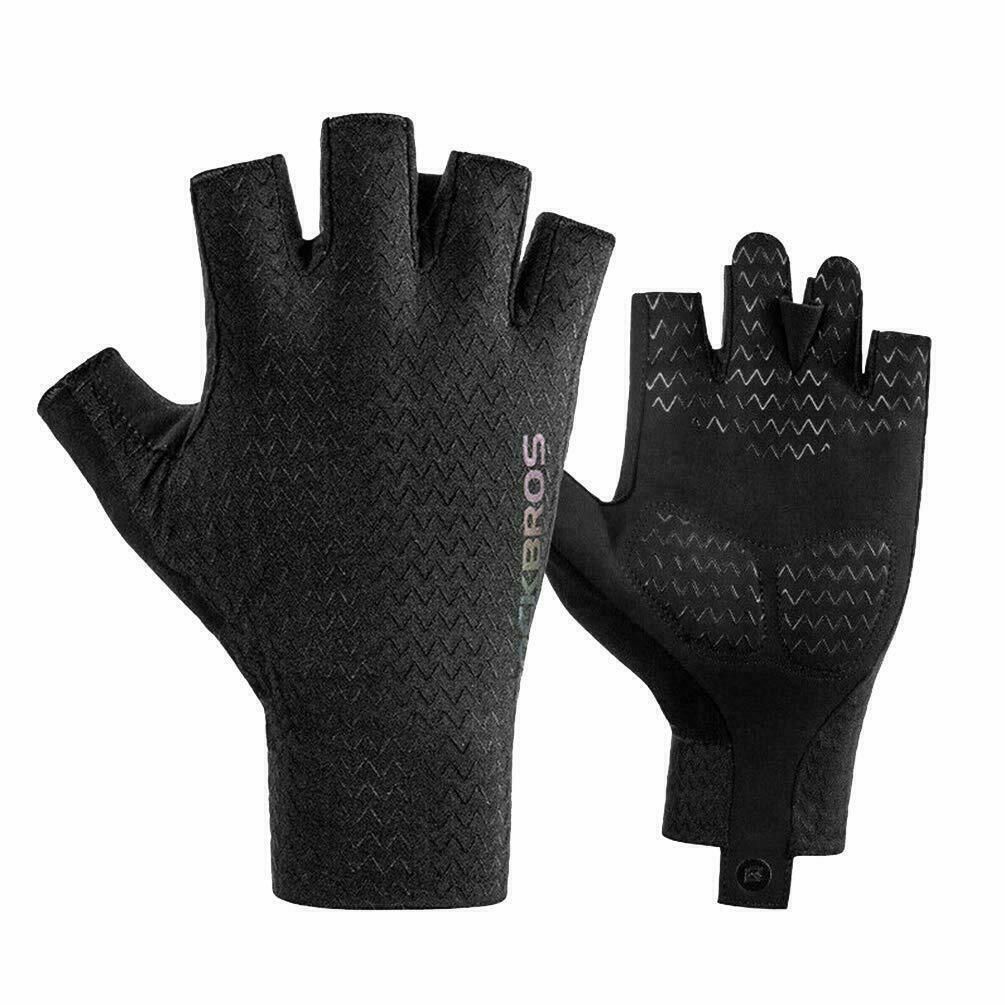 ROCKBROS Fahrradhandschuhe Fingerlos MTB Handschuhe als Halbfinger Herren Damen_desvips.com