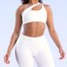 PeakGo Cross-Border High Elasticity Off-Shoulder Backless Sports Bra Seamless Yoga Set Two-Piece European And American Style_desvips.com