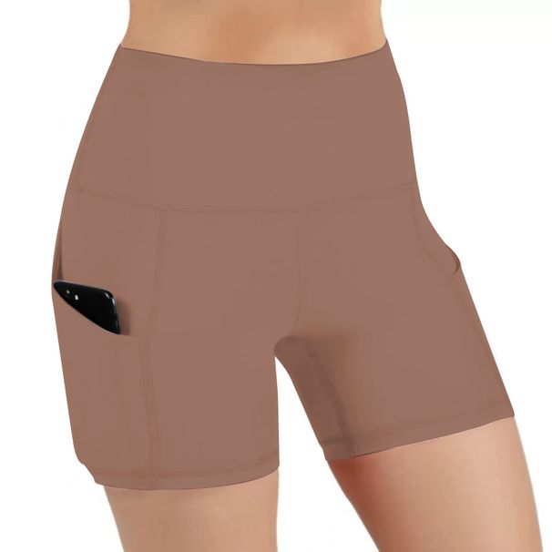 Women’s Clothing Hip Lifting Fitness Running High Waisted Sports Shorts For Women With Mobile Phone Side Pockets Yoga Leggings_desvips.com