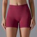 Cross-Border Seamless Knitted Solid Color Tight Peach Hip V-Waist Yoga Sports Running Fitness Three-Point Shorts For_desvips.com
