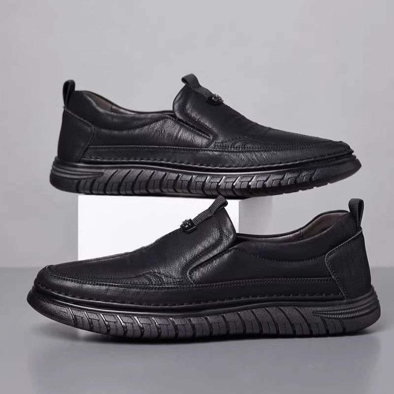 Loafers Leather For Casual Moccasins Breathable Sneakers Men Driving Shoes Comfort Flats_desvips.com