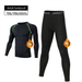 Winter Running Set Men's Fleece-Lined Thermal Base Layer Quick-Dry Compression Shirt Sports Fitness Ski Training_desvips.com