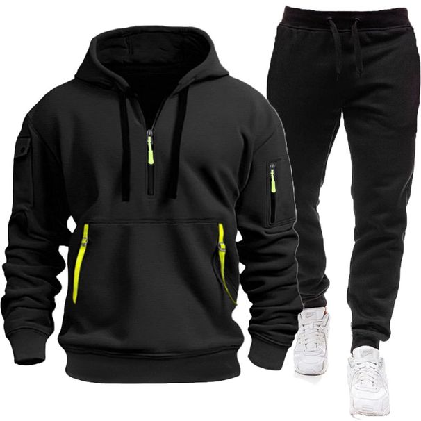 Sweatshirt For Autumn Winter Outdoor Sports And Fitness Trend Hooded Sweatshirt Casual Pants Set_desvips.com