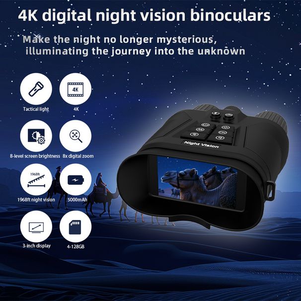 Cross-Border Bestseller 600m Outdoor Binoculars Digital Infrared Night Vision Device 4K Low Light Full_desvips.com