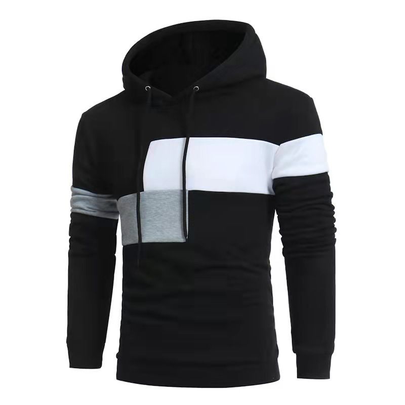 Men's Clothing autumn and winter men's fashion color matching sweatsh men's color matching hoodie hot sales_desvips.com