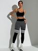 Women's Striped High-Waisted Yoga Set Hip Lifting Quick Drying Fitness Dance Sports Pants Tight Fitting_desvips.com