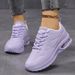 Women Fashion Air-cushion Sneakers PU Leather Running Anti-slip Outdoor Sports Shoes Elastic Gym Trainers_desvips.com