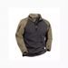 Cross-border Foreign Trade Tactical Jacket, Men's Polar Fleece Warm Autumn And Winter Pullover Color-blocked Zip-up_desvips.com